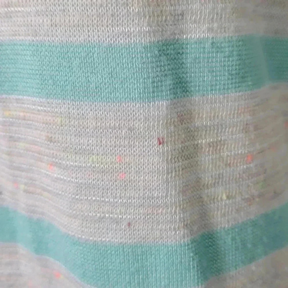 Ginger G striped scoop neck top, 3/4 sleeve, womens medium, lightweight stretchy - Picture 9 of 16